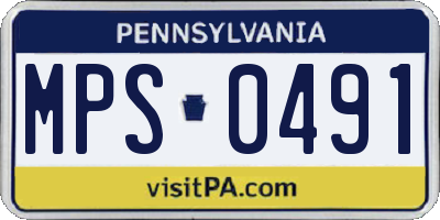 PA license plate MPS0491