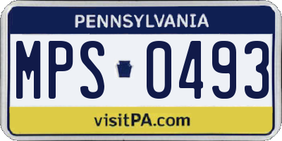 PA license plate MPS0493