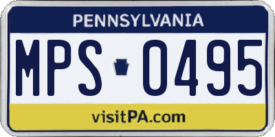 PA license plate MPS0495