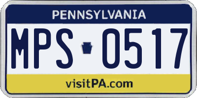 PA license plate MPS0517