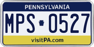 PA license plate MPS0527
