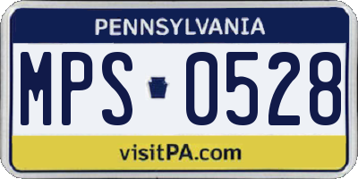 PA license plate MPS0528