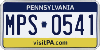 PA license plate MPS0541