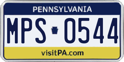 PA license plate MPS0544