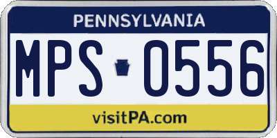 PA license plate MPS0556