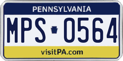 PA license plate MPS0564