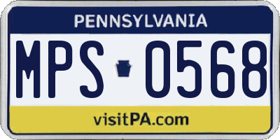 PA license plate MPS0568