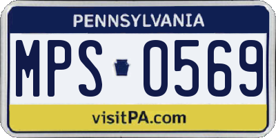 PA license plate MPS0569