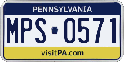 PA license plate MPS0571