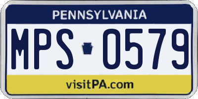 PA license plate MPS0579