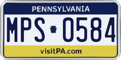 PA license plate MPS0584