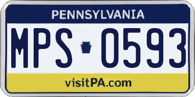 PA license plate MPS0593