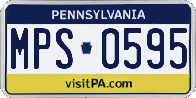 PA license plate MPS0595