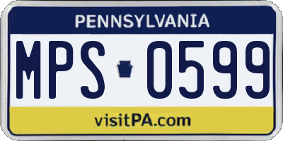 PA license plate MPS0599
