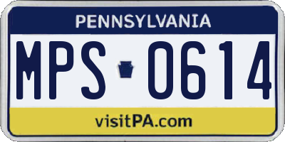 PA license plate MPS0614