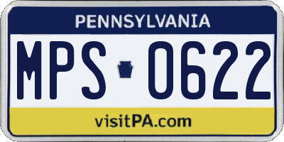 PA license plate MPS0622