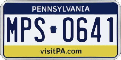 PA license plate MPS0641