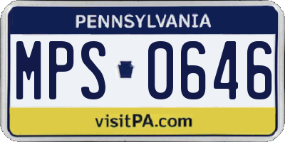 PA license plate MPS0646