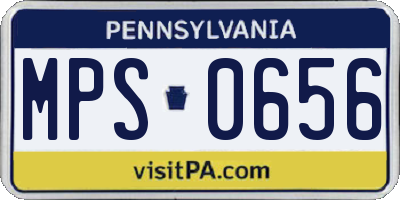 PA license plate MPS0656