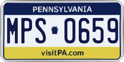 PA license plate MPS0659