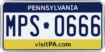 PA license plate MPS0666