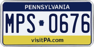PA license plate MPS0676