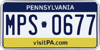 PA license plate MPS0677