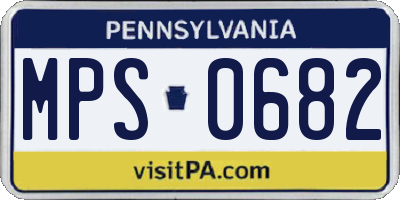 PA license plate MPS0682
