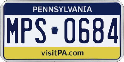PA license plate MPS0684