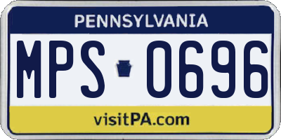 PA license plate MPS0696