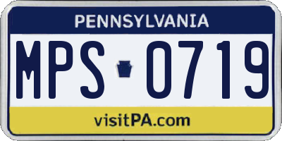PA license plate MPS0719