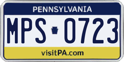 PA license plate MPS0723