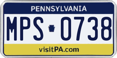 PA license plate MPS0738