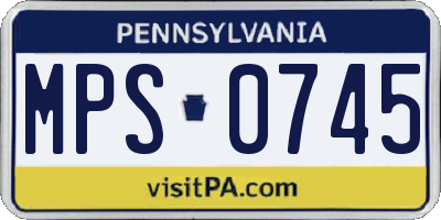 PA license plate MPS0745
