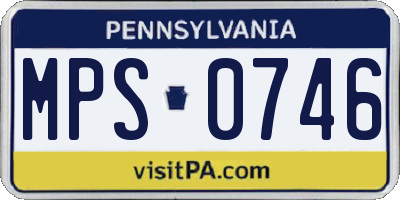 PA license plate MPS0746