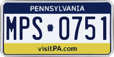 PA license plate MPS0751