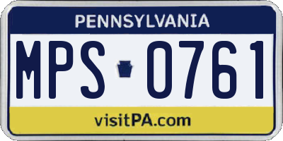 PA license plate MPS0761