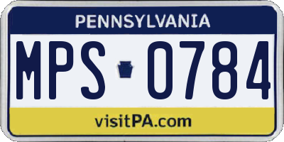PA license plate MPS0784