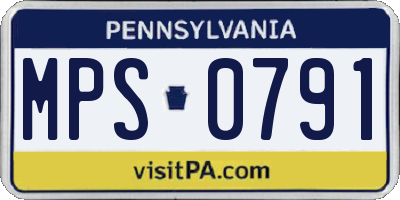 PA license plate MPS0791