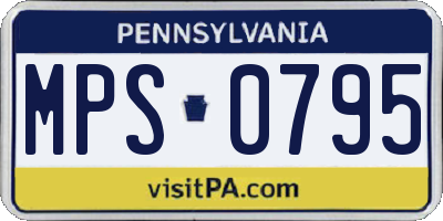 PA license plate MPS0795