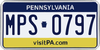 PA license plate MPS0797