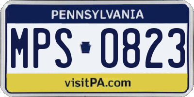 PA license plate MPS0823