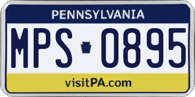 PA license plate MPS0895
