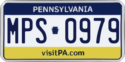 PA license plate MPS0979