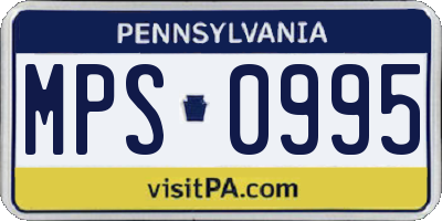 PA license plate MPS0995