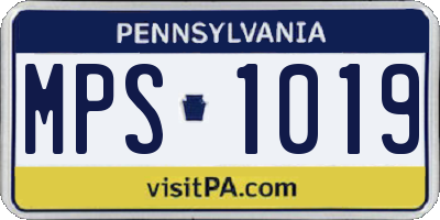 PA license plate MPS1019