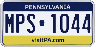 PA license plate MPS1044