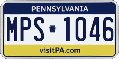 PA license plate MPS1046