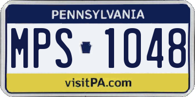 PA license plate MPS1048