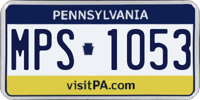 PA license plate MPS1053